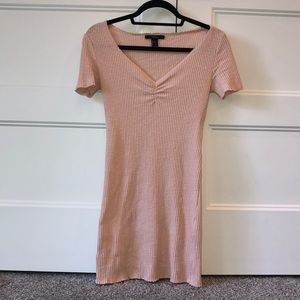 light pink body-con dress